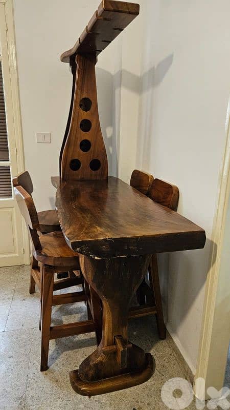 Handcrafted Egyptian solid wood bar, بار مصنوع يدويًا ، . 5