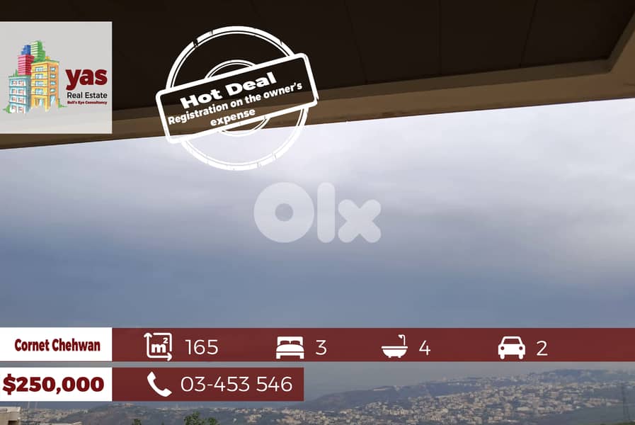 Cornet Chehwan 165m2 | PAYMENT FACILITIES | CATCH | SEA View | EW/JO | 0