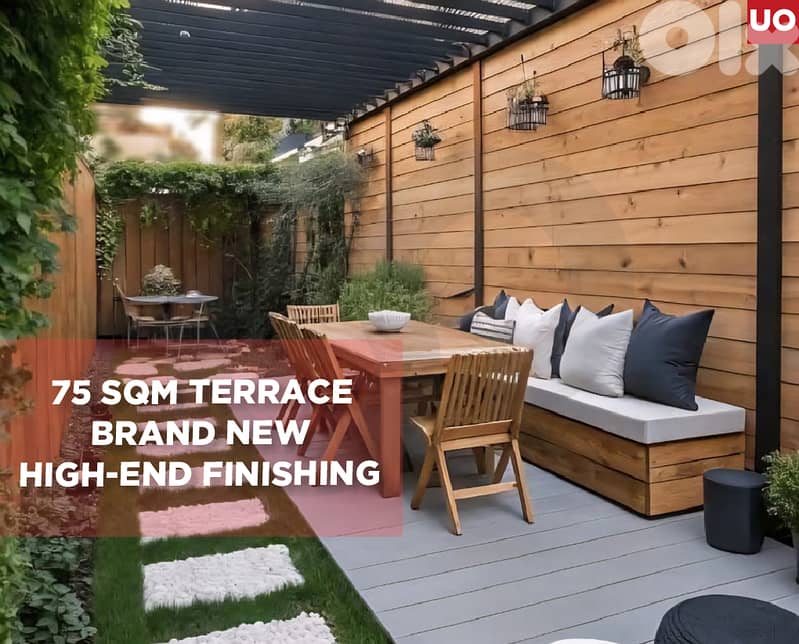 75 SQM Terrace. brand new, High-end finishing, hazmieh REF#UO128574 0
