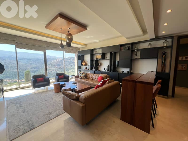 FURNISHED APARTMENT FOR SALE IN MANSOURIEH PRIME WITH TERRACE,(MA-455) 0