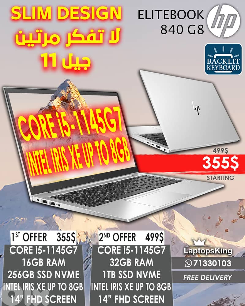 HP ELITEBOOK 840 G8 CORE i5-1145G7 14” FHD LAPTOP 0