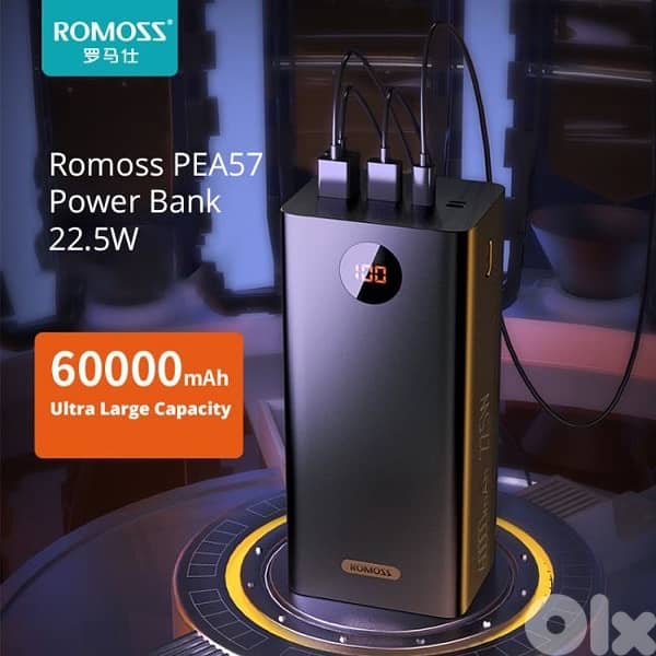 ROMOSS PEA57 Power Bank    60000mAh Ultra Capacity 1