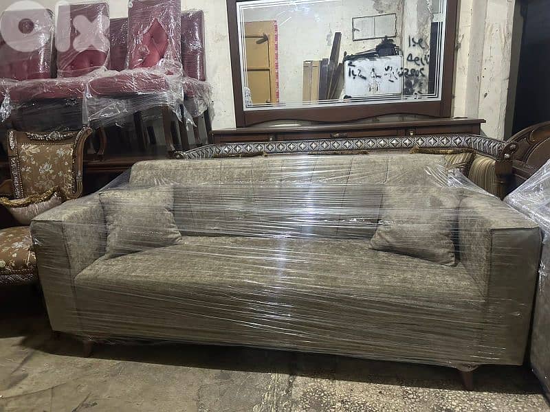 طقم كنبايات شغل توصاية خشب شوح جديد 0