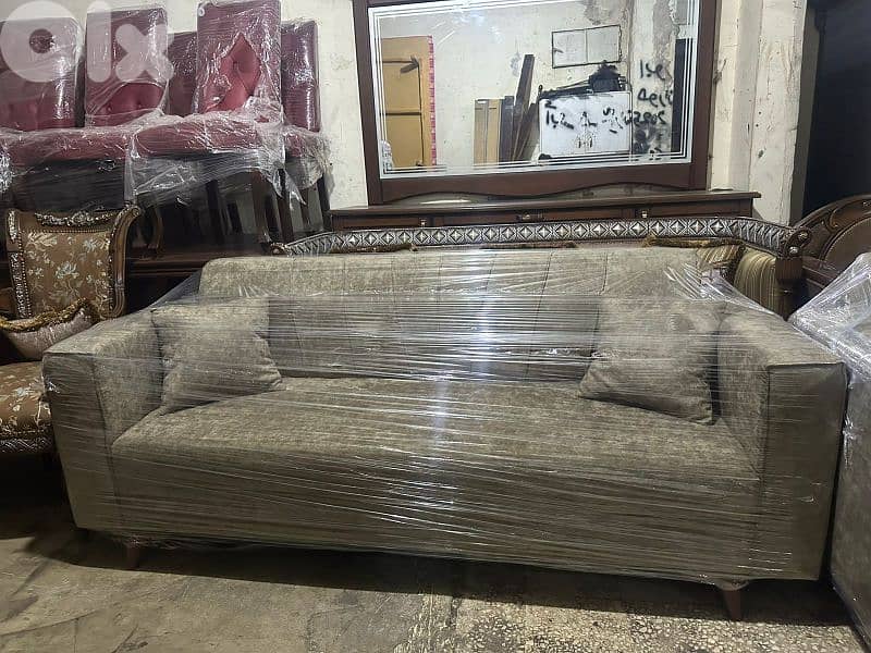 طقم كنبايات شغل توصاية خشب شوح جديد 1