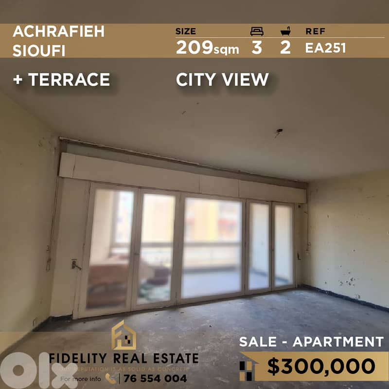 Apartment for sale in Achrafieh EA251 شقة  للبيع في الأشرفية 0