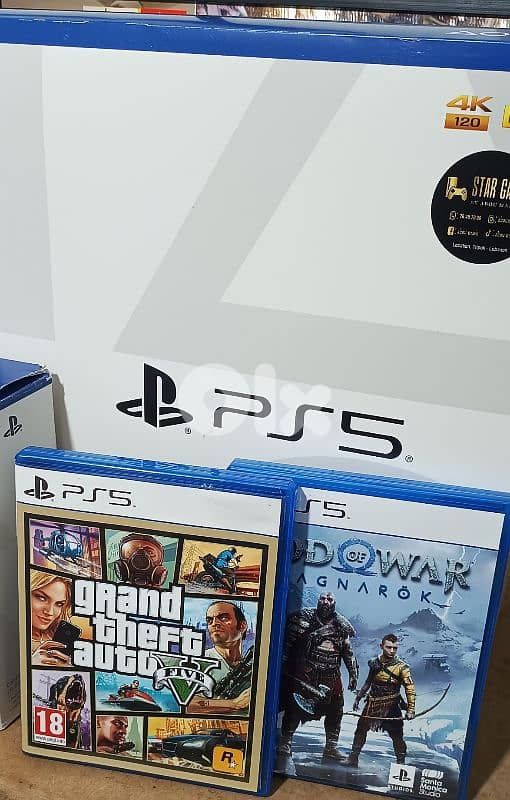 Playstation 5 slim European open box used 10 days  1TB  With 2 control 4