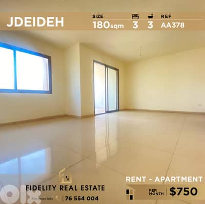 Apartment for rent in Jdeideh AA378 شقة للإيجار في الجديدة