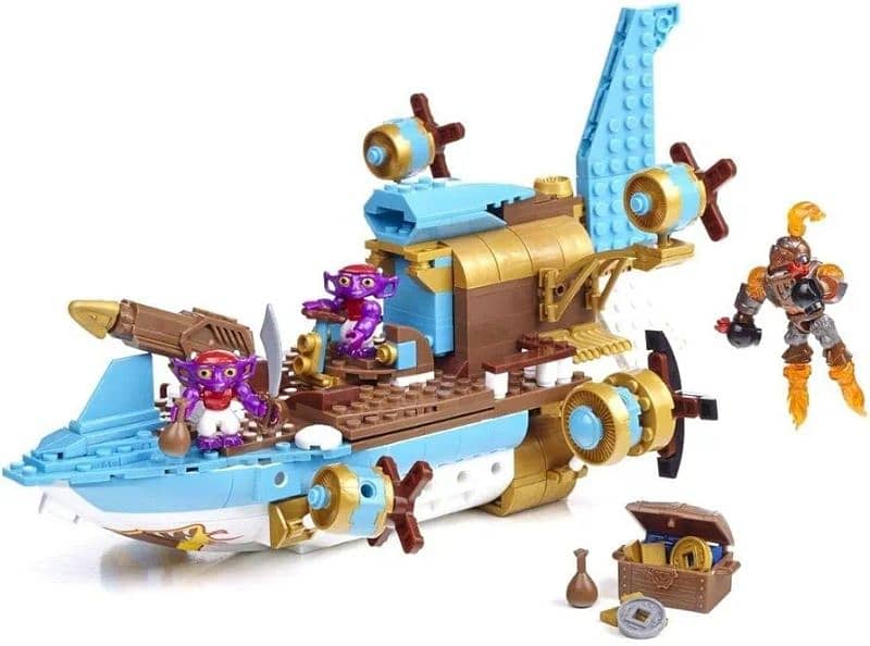 mega bloks skylanders sharpfin boat 373pc 1