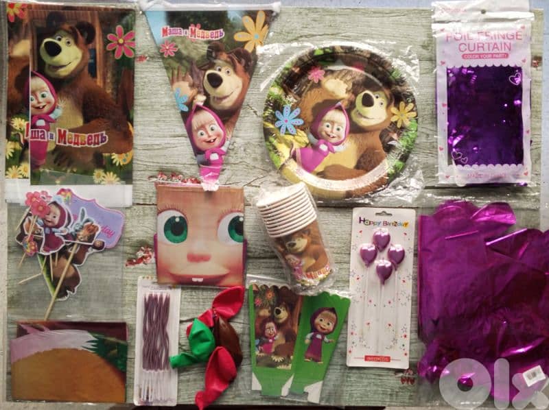Masha and bear birthday theme 1