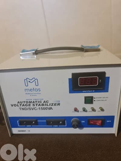 مثبت جهد أوتوماتيكي (Stabilizer) Metas1500VA - شبه جديد