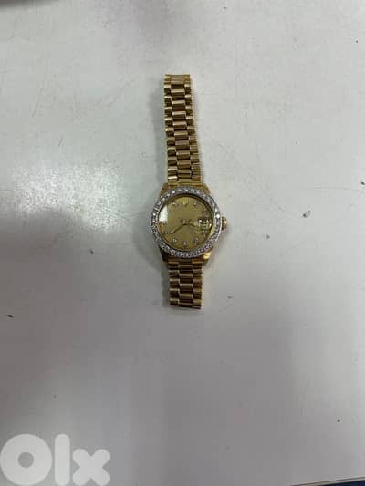 gold and diamond watch