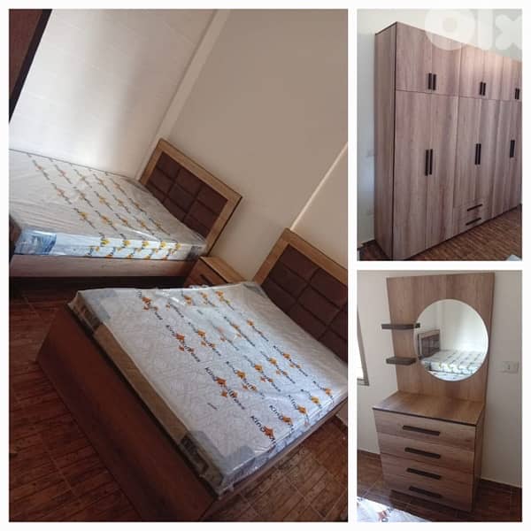 غرفة نوم تختين كاملة جديدة من المعمل بافضل الاسعار 0