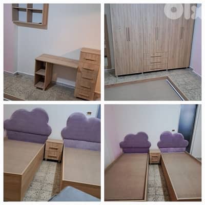 غرفة نوم تختين جديدة من المعمل بافضل الاسعار