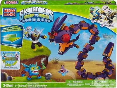 mega bloks skylanders fire viper attack 242pc