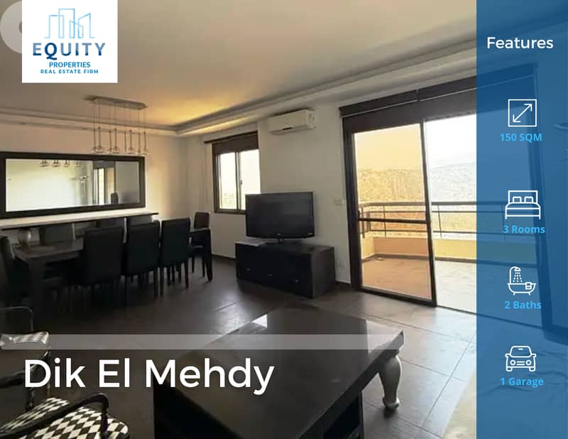 Furnished 150SQM Apartment With Terrace For Sale Dik El Mehdy#CK225630 0