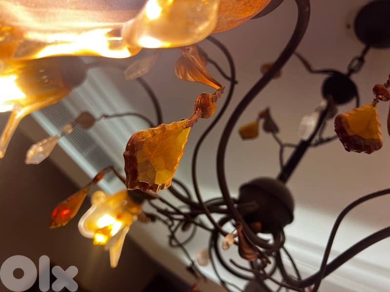 Murano-Style Glass Lighting Set – Floor Lamp + Matching Chandeliers 2