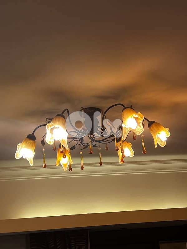 Murano-Style Glass Lighting Set – Floor Lamp + Matching Chandeliers 3