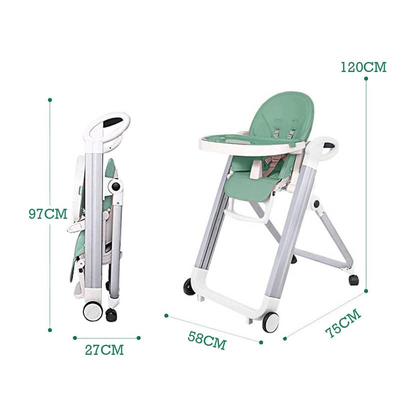 Portable Folding High Chair For Babies And Toddlers - كرسي طعام محمول 1