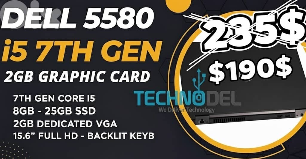 Dell 5580 7th gen i5 with Nvidia 2GB DEDICATED VGA 0