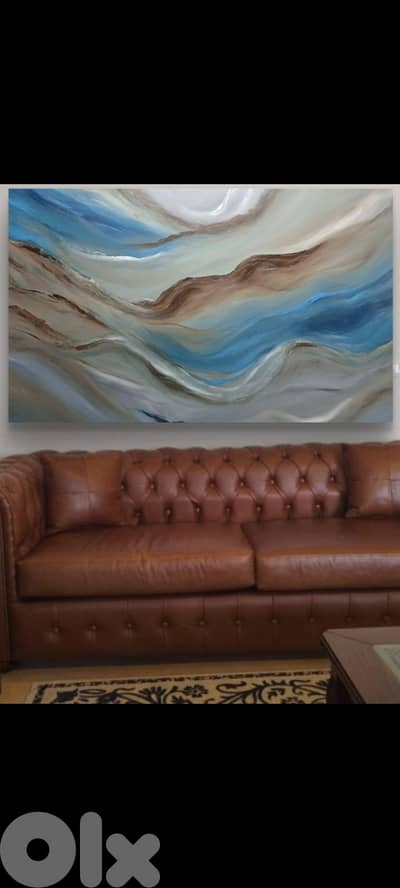 New abstract acrylic modern painting art hand paintedلوحة رسم يد decor