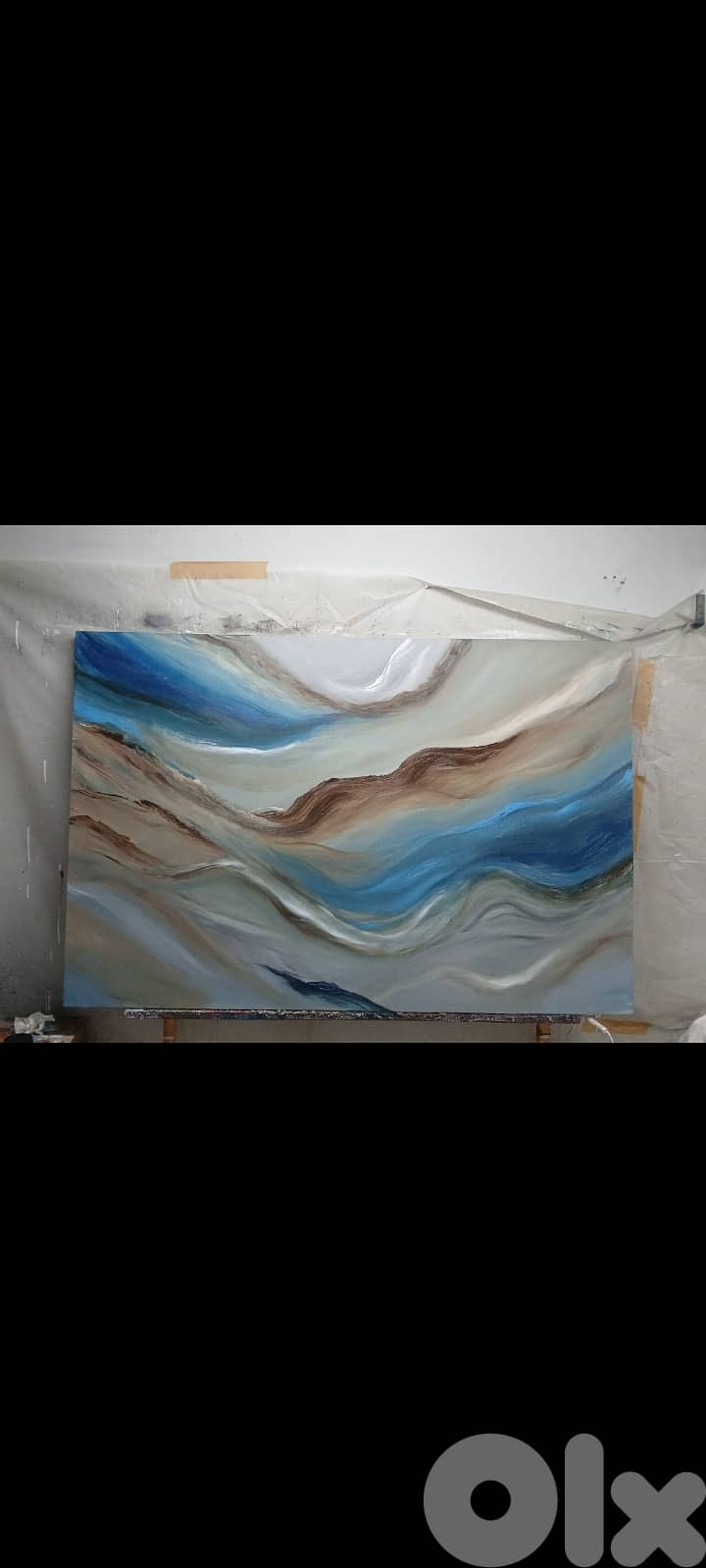 New abstract acrylic modern painting art hand paintedلوحة رسم يد decor 1