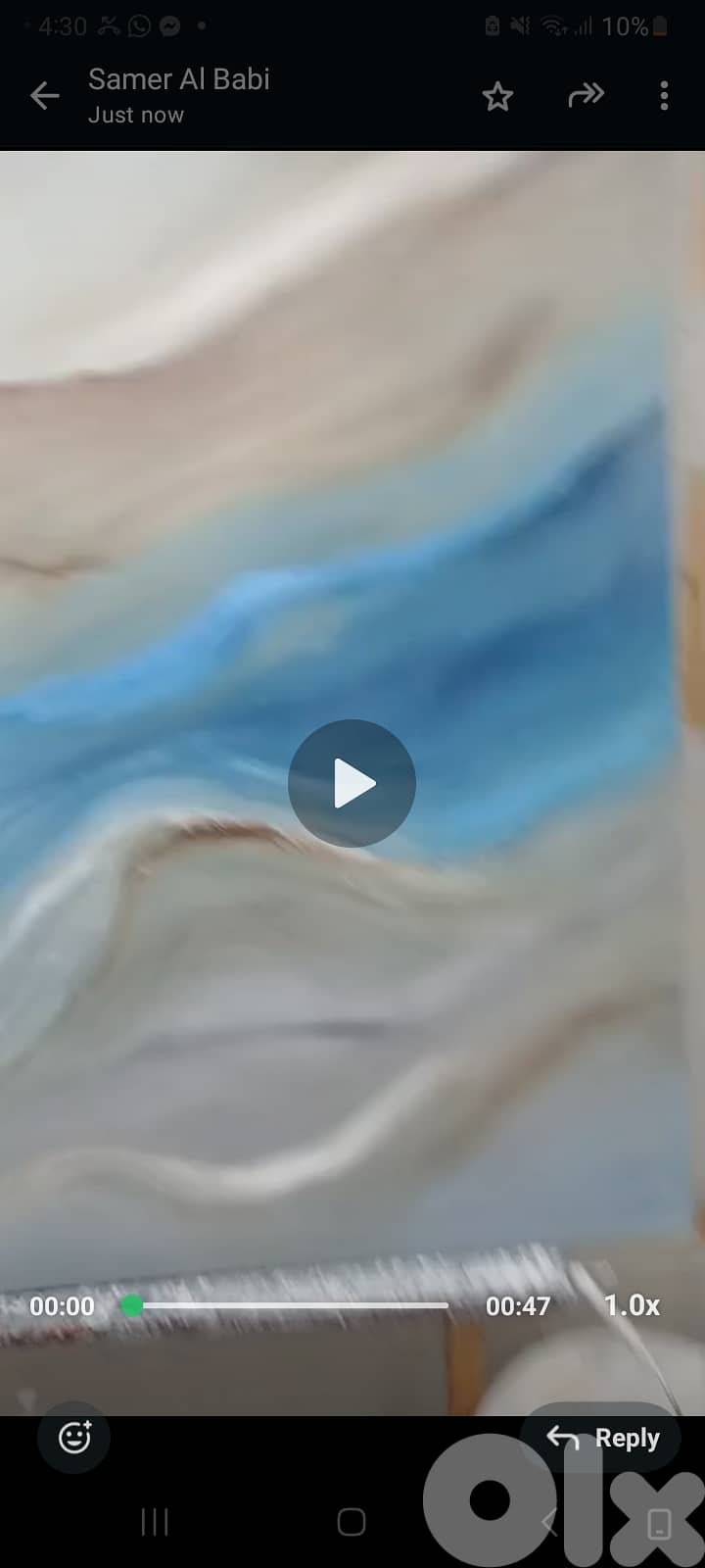 New abstract acrylic modern painting art hand paintedلوحة رسم يد decor 2