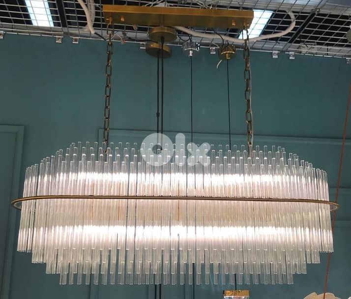Crystal brass plated chandelier big size 120cm bought from amazon 4