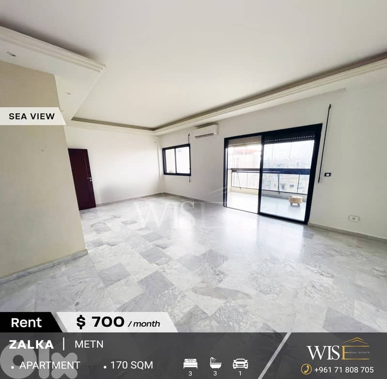 170 SQM Apartment for RENT in zalka! 0