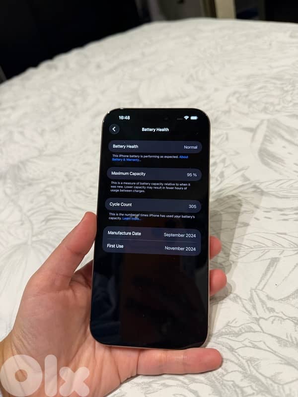 iphone 16 pro max used like new , esim & 2 sim card  desert color 8