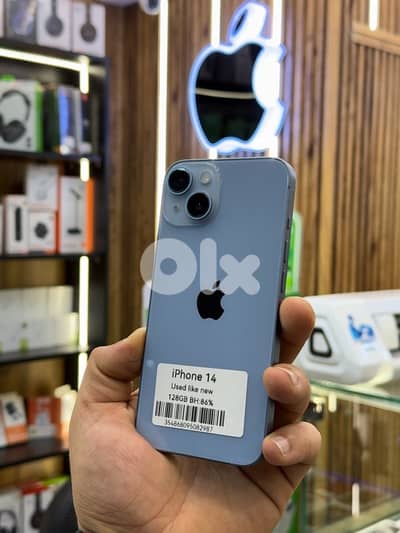 iPhone 14 128GB used like new Bh:86%