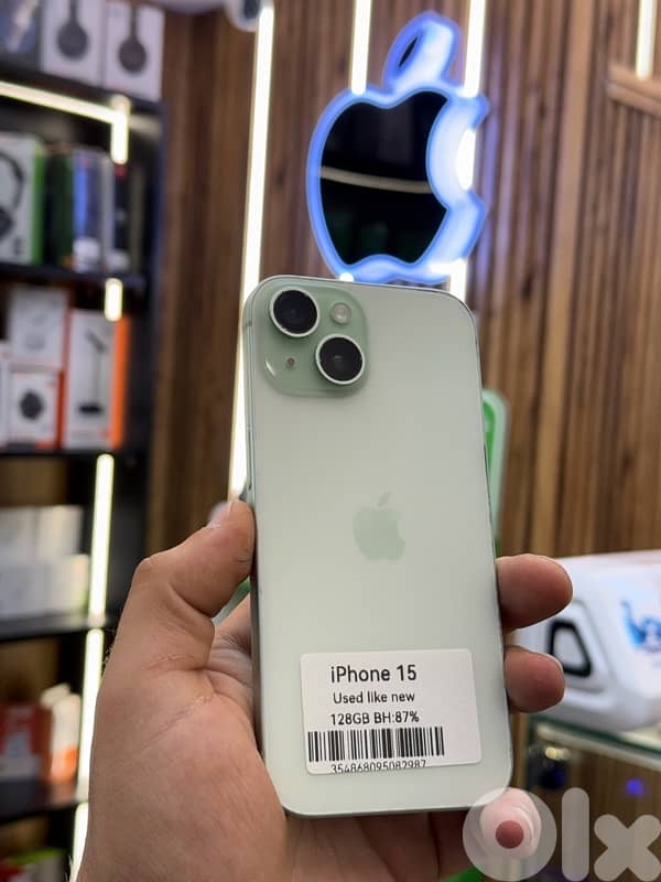 iPhone 15  128GB like new BH:87% 1 day left for the offer 0