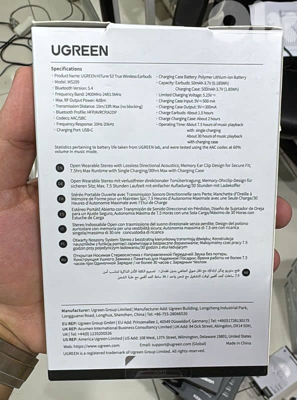 Ugreen Hitune S3 True Wireless Earbuds black 1