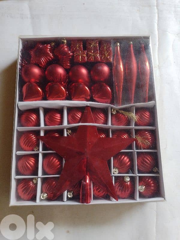 48 pieces Christmas decorations box 0