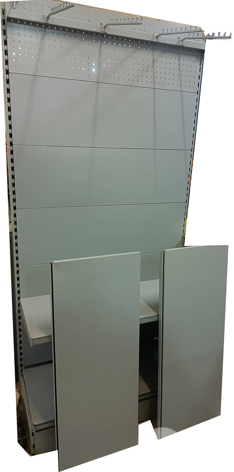 Metal stands with shelves 0