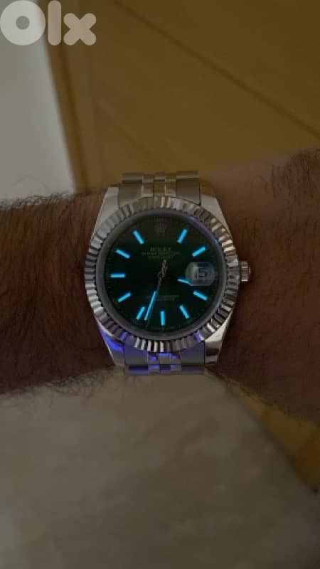 Rolex datejust mint green dial 1