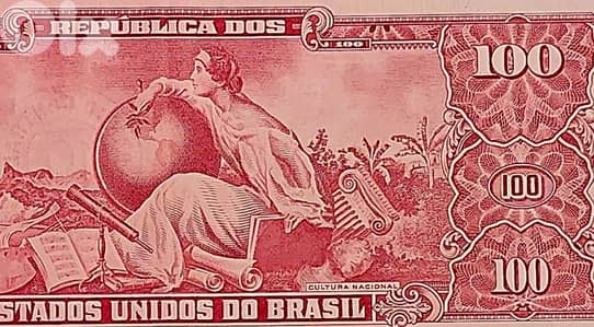 Brasil 100 Cruzeiros 1966 Dom Pedro II P-185