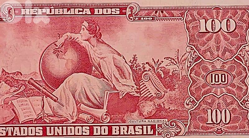 Brasil 100 Cruzeiros 1966 Dom Pedro II P-185 0