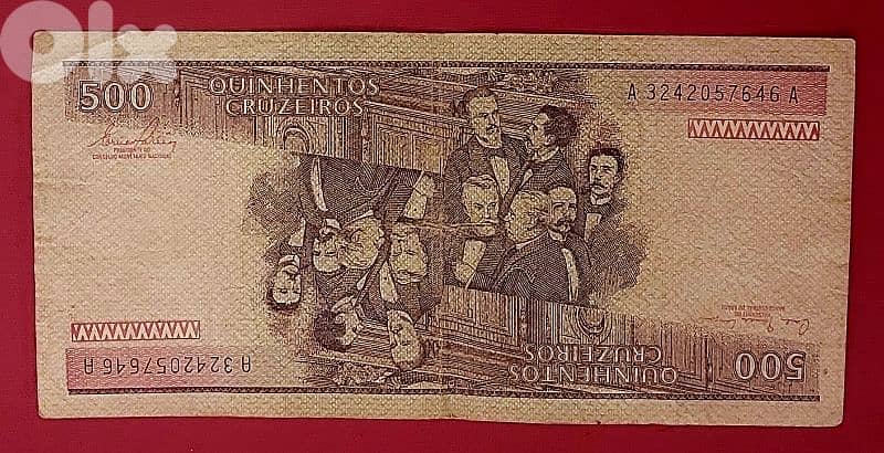 Brasil 500 Cruzeiros 1981  P-200 old banknote 1