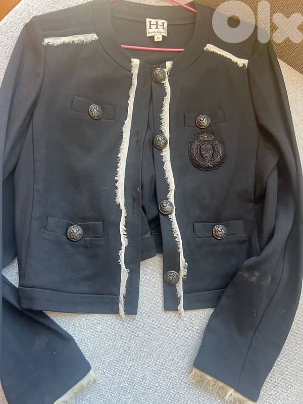 haute hippie black stylish blazer 0