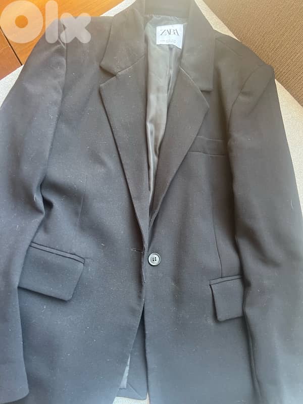 Zara oversized black blazer 0