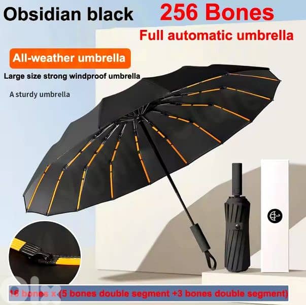 top quality automatic windproof umbrella 48k bones شمسية شماسي 2