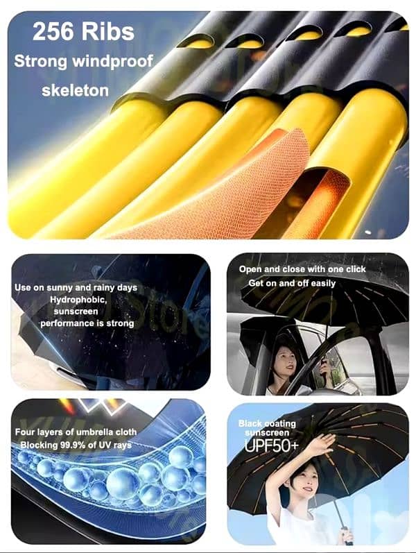 top quality automatic windproof umbrella 48k bones شمسية شماسي 4