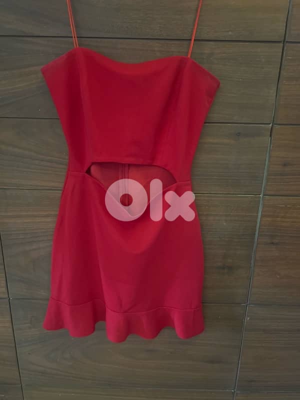 Crankum red short stylish dress 0