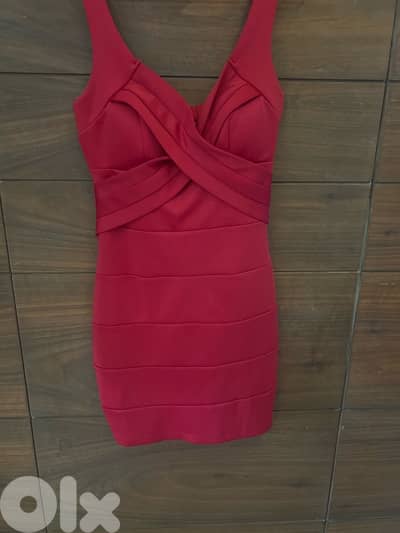 Red evening dress