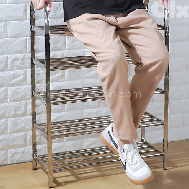 Premium Stainless Steel Shoe Rack – Heavy-Duty, Holds 15+ Pairs 1