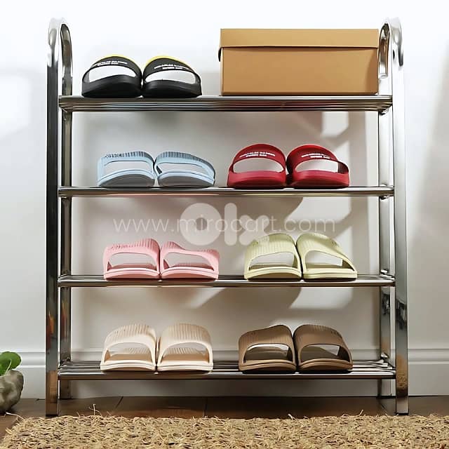 Premium Stainless Steel Shoe Rack – Heavy-Duty, Holds 15+ Pairs 6