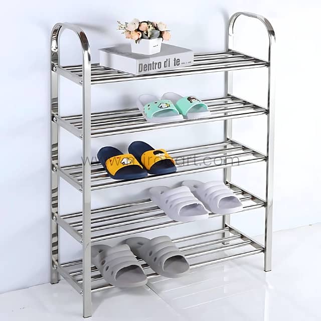 Premium Stainless Steel Shoe Rack – Heavy-Duty, Holds 15+ Pairs 10
