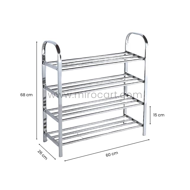 Premium Stainless Steel Shoe Rack – Heavy-Duty, Holds 15+ Pairs 11