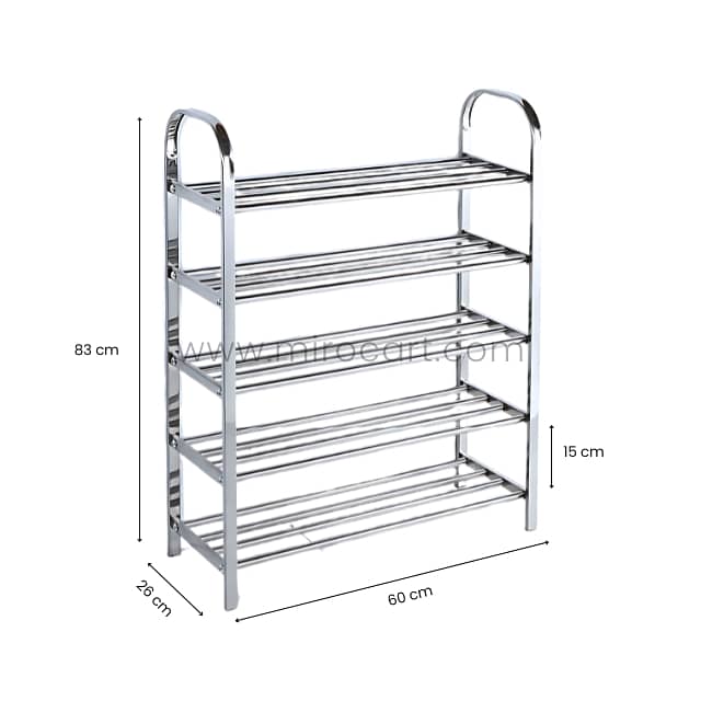 Premium Stainless Steel Shoe Rack – Heavy-Duty, Holds 15+ Pairs 12