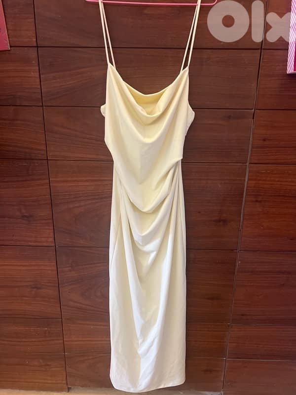 Zara yellow butter long dress 0